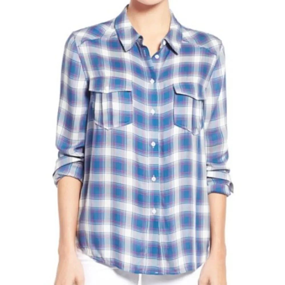 PAIGEΒ MyaβPlaidβShirtβszβXS